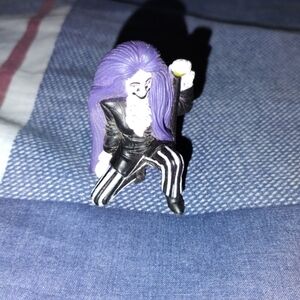 Lady Joker Barrio Superstars Purple Haired Figurine with Black and White Stripes